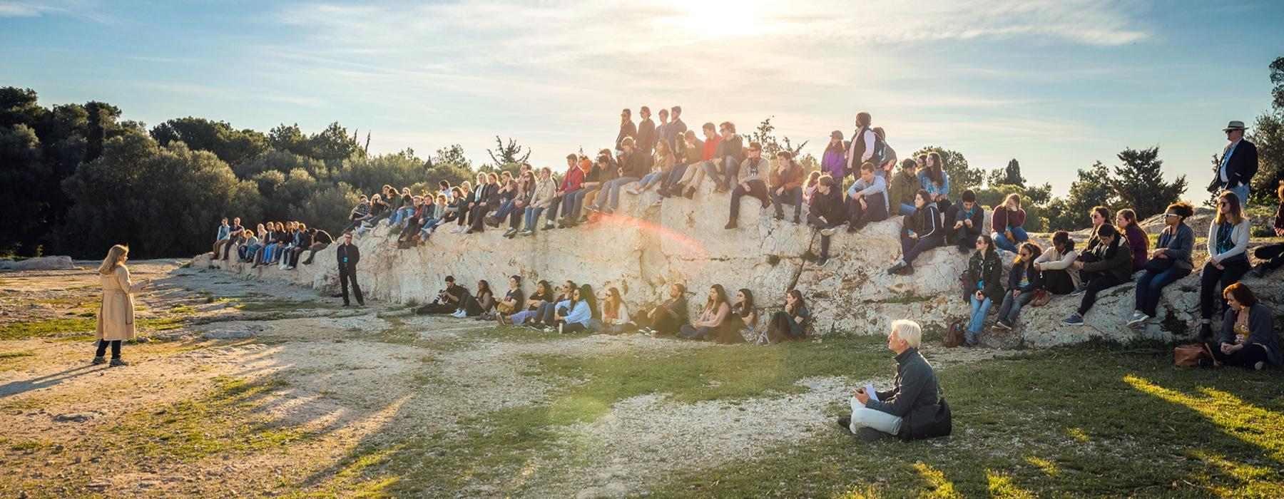 Outdoor class in Italy